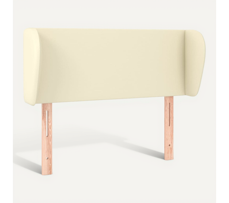 Tête De Lit Avec Oreilles Crème 103x23x78/88 Cm Simili