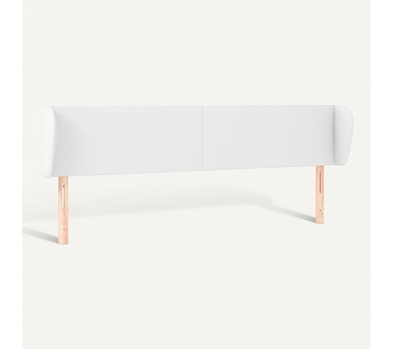 Tête De Lit Avec Oreilles Blanc 163x23x78/88 Cm Simili