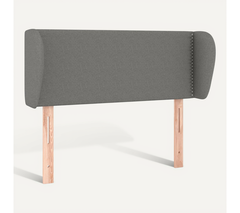 Tête De Lit Avec Oreilles Gris Foncé 83x23x78/88 Cm Tissu