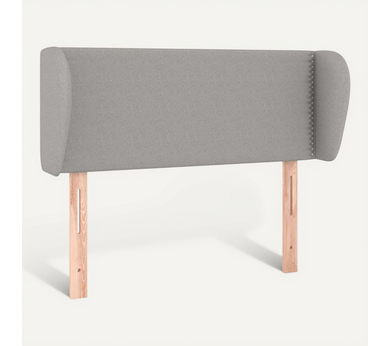 Tête De Lit Avec Oreilles Gris Clair 93x23x78/88 Cm Tissu
