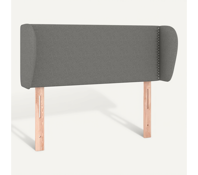 Tête De Lit Avec Oreilles Gris Foncé 93x23x78/88 Cm Tissu