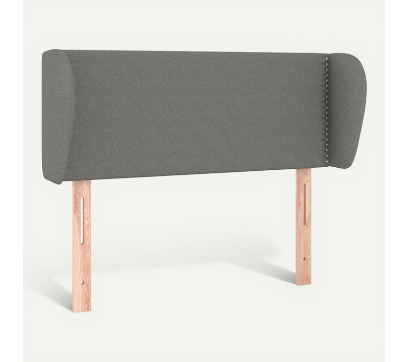 Tête De Lit Avec Oreilles Gris Foncé 103x23x78/88 Cm Tissu