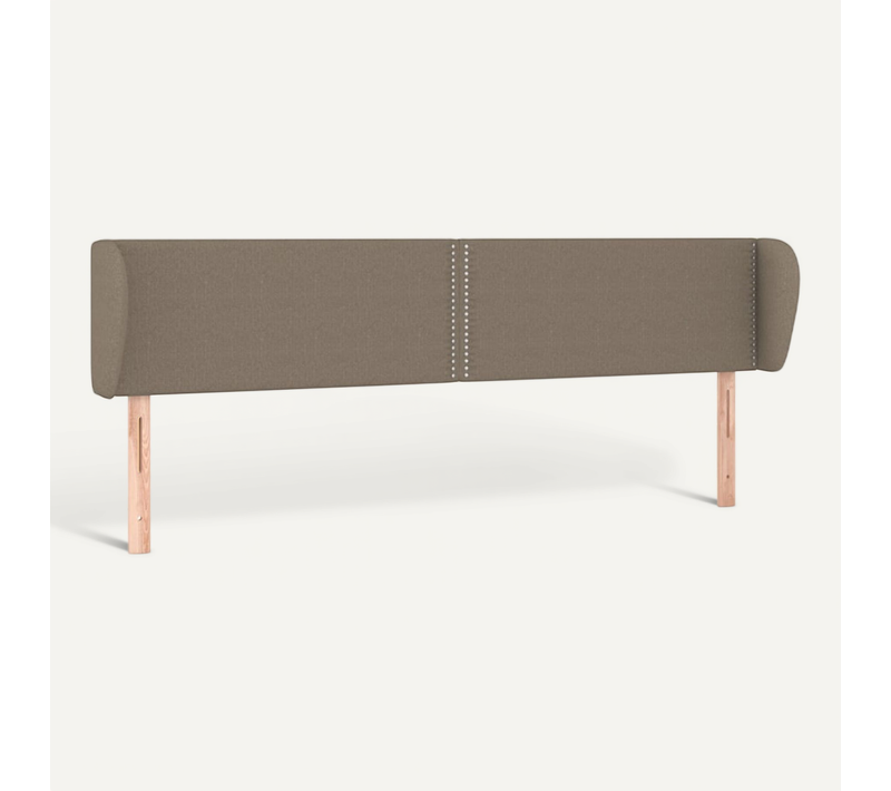 Tête De Lit Avec Oreilles Taupe 183x23x78/88 Cm Tissu