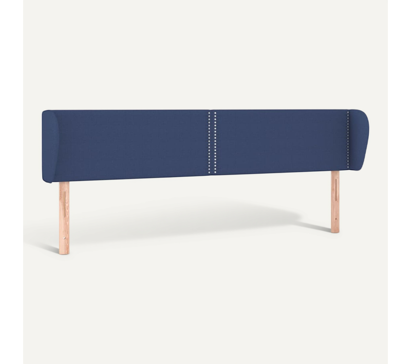 Tête De Lit Avec Oreilles Bleu 183x23x78/88 Cm Tissu