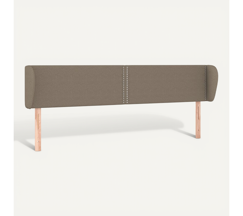 Tête De Lit Avec Oreilles Taupe 203x23x78/88 Cm Tissu