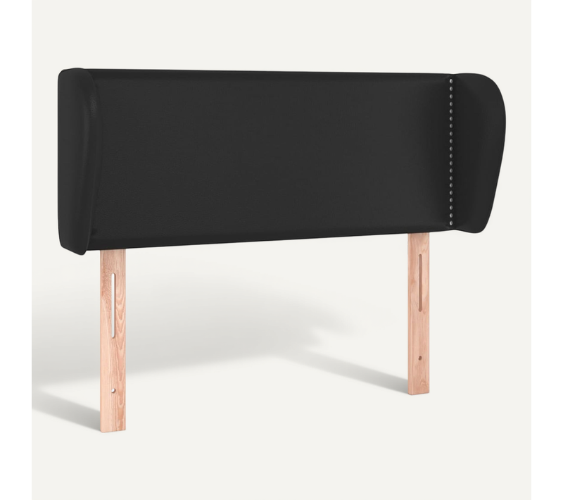 Tête De Lit Avec Oreilles Noir 93x23x78/88 Cm Simili