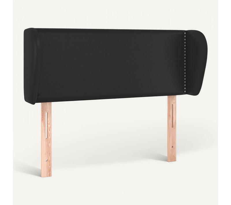 Tête De Lit Avec Oreilles Noir 103x23x78/88 Cm Simili