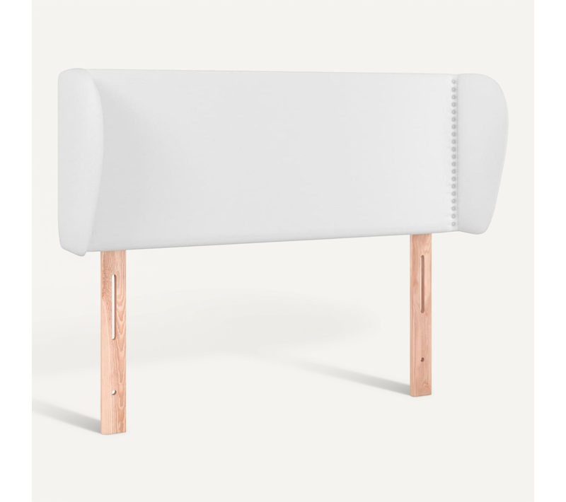Tête De Lit Avec Oreilles Blanc 103x23x78/88 Cm Simili