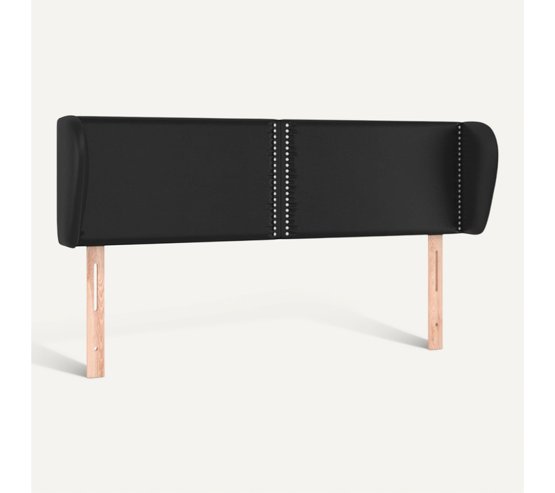 Tête De Lit Avec Oreilles Noir 147x23x78/88 Cm Simili
