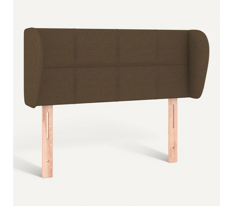 Tête De Lit Avec Oreilles Marron Foncé 83x23x78/88 Cm Tissu