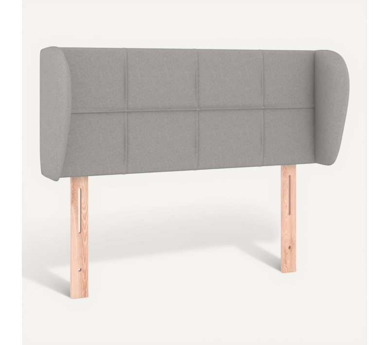 Tête De Lit Avec Oreilles Gris Clair 103x23x78/88 Cm Tissu