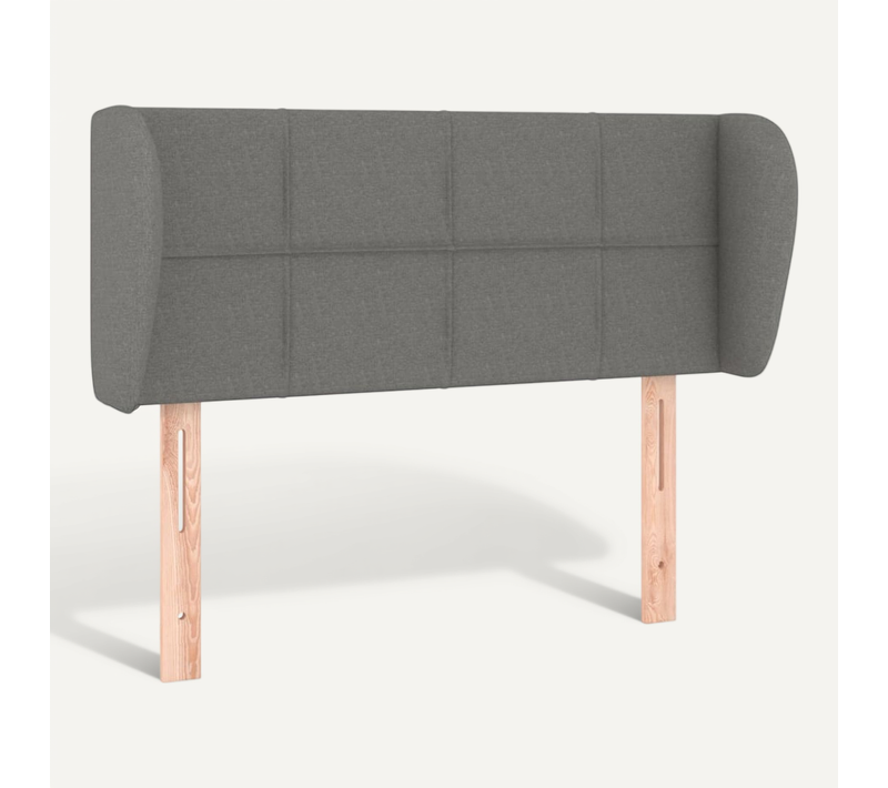 Tête De Lit Avec Oreilles Gris Foncé 103x23x78/88 Cm Tissu