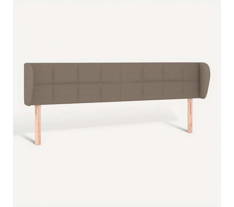 Tête De Lit Avec Oreilles Taupe 163x23x78/88 Cm Tissu