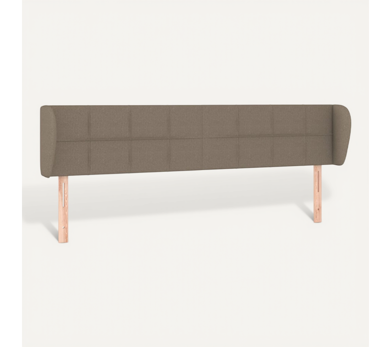 Tête De Lit Avec Oreilles Taupe 203x23x78/88 Cm Tissu