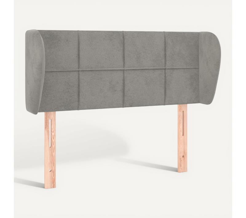 Tête De Lit Avec Oreilles Gris Clair 83x23x78/88 Cm Velours