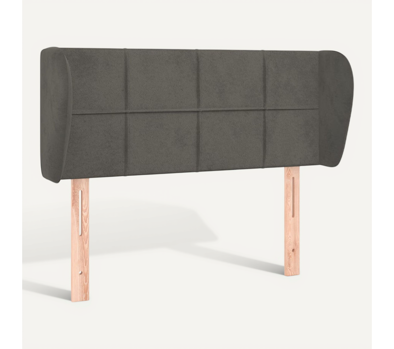 Tête De Lit Avec Oreilles Gris Foncé 83x23x78/88 Cm Velours