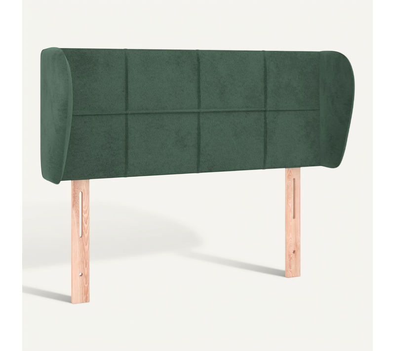 Tête De Lit Avec Oreilles Vert Foncé 83x23x78/88 Cm Velours