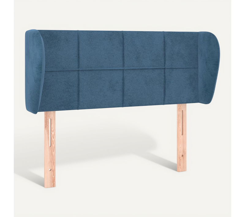 Tête De Lit Avec Oreilles Bleu Foncé 83x23x78/88 Cm Velours