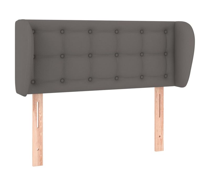 Tête De Lit Avec Oreilles Gris 83x23x78/88 Cm Simili