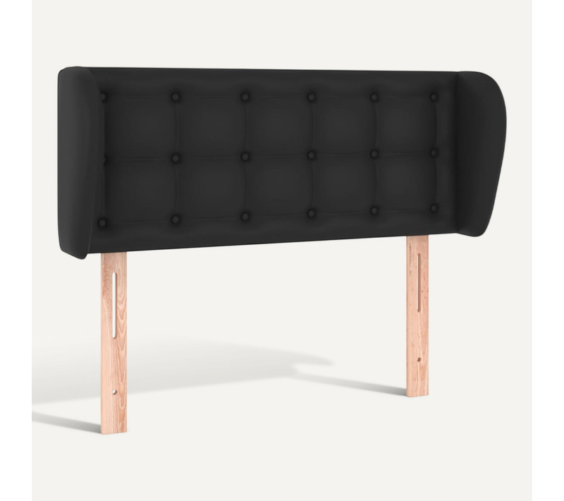 Tête De Lit Avec Oreilles Noir 93x23x78/88 Cm Simili