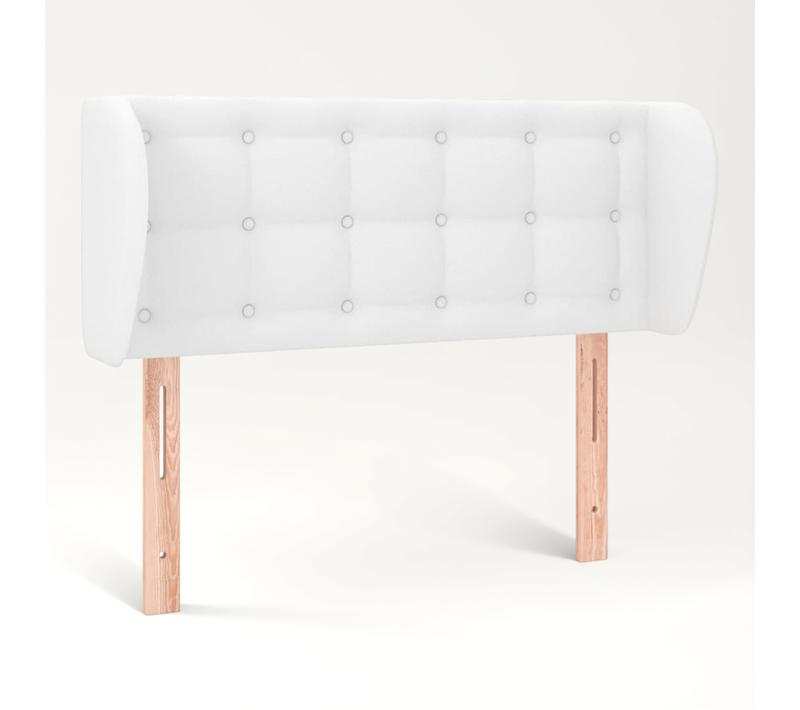 Tête De Lit Avec Oreilles Blanc 93x23x78/88 Cm Simili