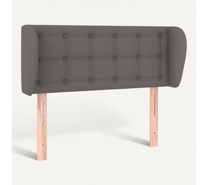 Tête De Lit Avec Oreilles Gris 93x23x78/88 Cm Simili