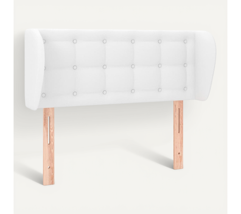 Tête De Lit Avec Oreilles Blanc 103x23x78/88 Cm Simili