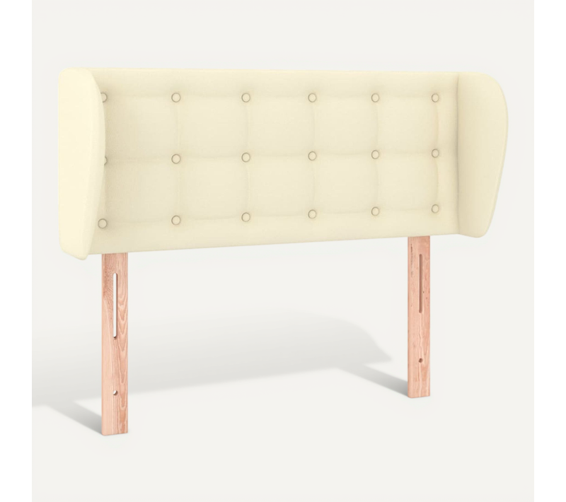 Tête De Lit Avec Oreilles Crème 103x23x78/88 Cm Simili