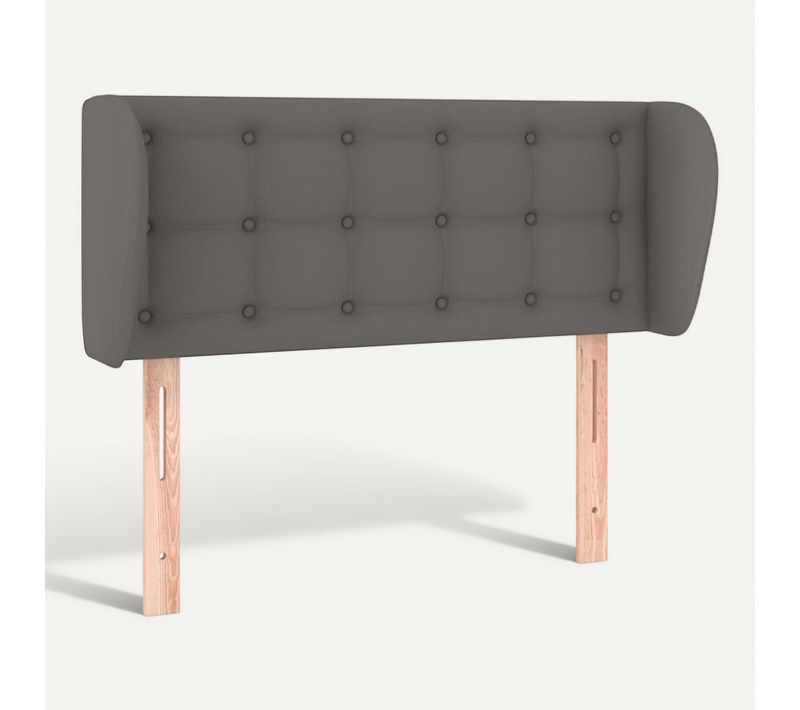 Tête De Lit Avec Oreilles Gris 103x23x78/88 Cm Simili