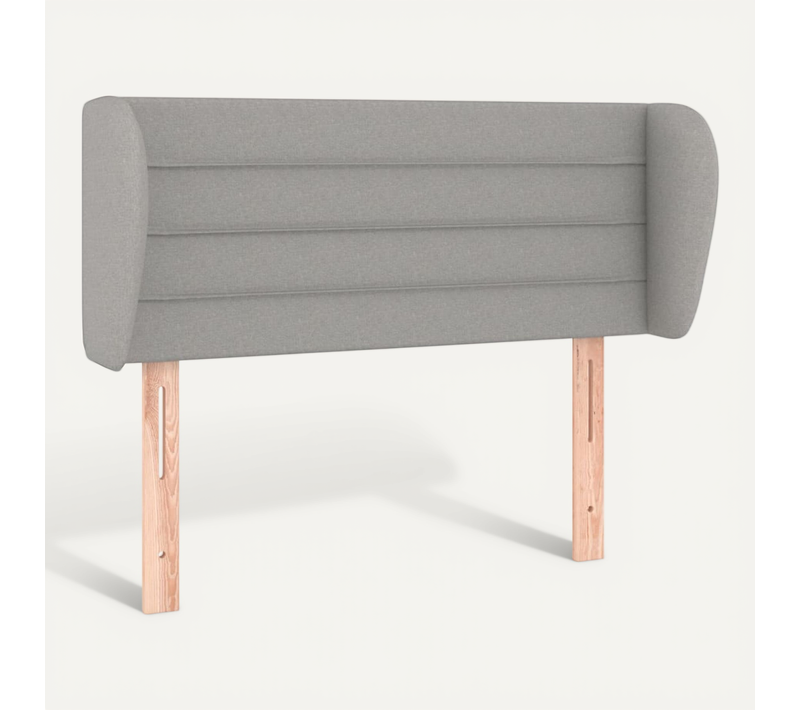 Tête De Lit Avec Oreilles Gris Clair 83x23x78/88 Cm Tissu