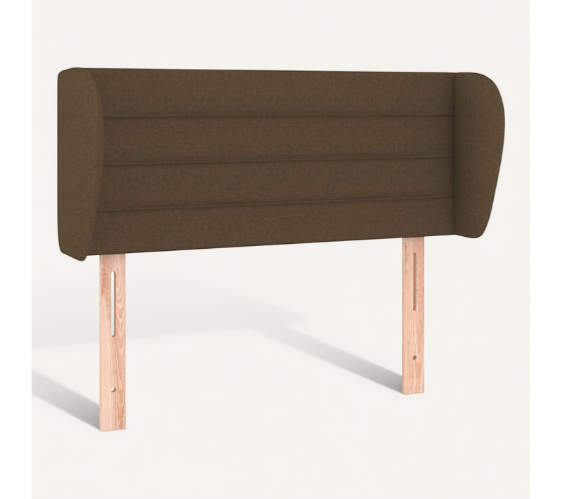 Tête De Lit Avec Oreilles Marron Foncé 83x23x78/88 Cm Tissu
