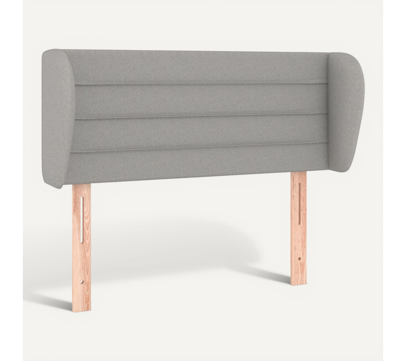 Tête De Lit Avec Oreilles Gris Clair 93x23x78/88 Cm Tissu