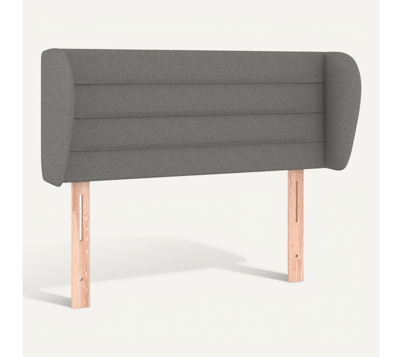 Tête De Lit Avec Oreilles Gris Foncé 103x23x78/88 Cm Tissu