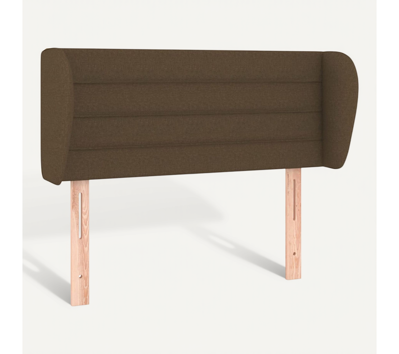 Tête De Lit Avec Oreilles Marron Foncé 103x23x78/88 Cm Tissu