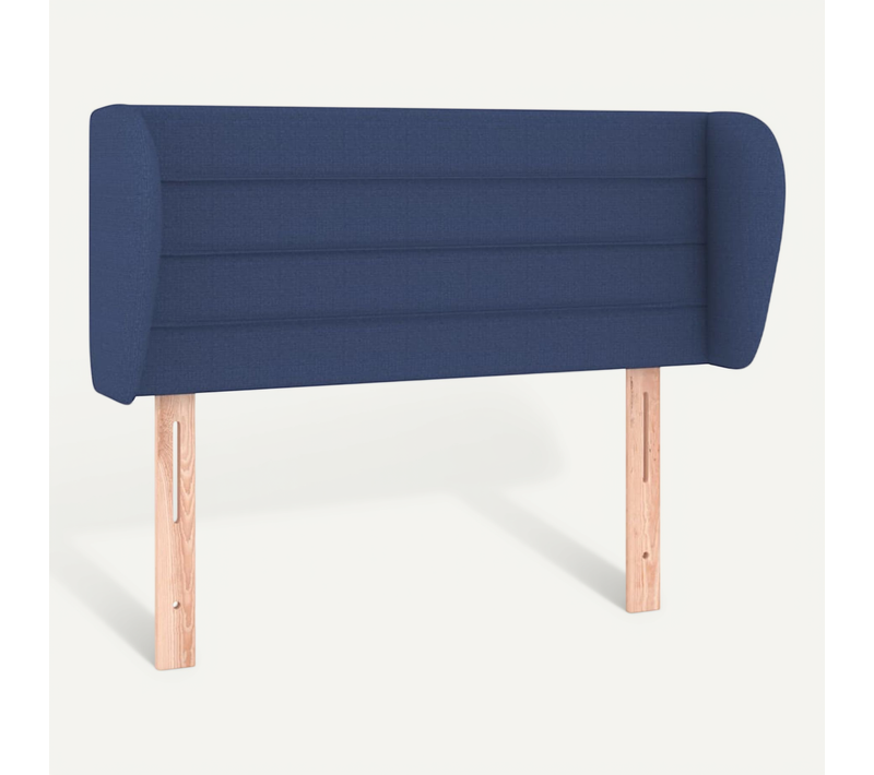 Tête De Lit Avec Oreilles Bleu 103x23x78/88 Cm Tissu
