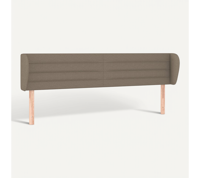 Tête De Lit Avec Oreilles Taupe 163x23x78/88 Cm Tissu