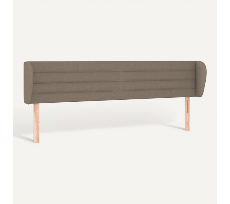 Tête De Lit Avec Oreilles Taupe 183x23x78/88 Cm Tissu