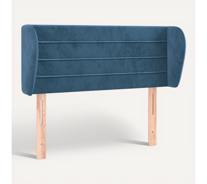 Tête De Lit Avec Oreilles Bleu Foncé 83x23x78/88 Cm Velours