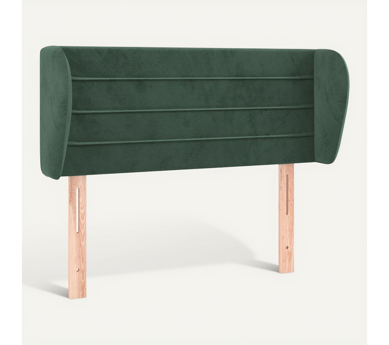 Tête De Lit Avec Oreilles Vert Foncé 93x23x78/88 Cm Velours