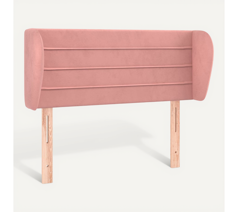 Tête De Lit Avec Oreilles Rose 93x23x78/88 Cm Velours