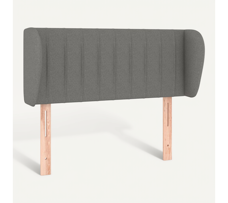 Tête De Lit Avec Oreilles Gris Foncé 83x23x78/88 Cm Tissu