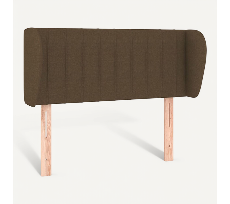 Tête De Lit Avec Oreilles Marron Foncé 83x23x78/88 Cm Tissu