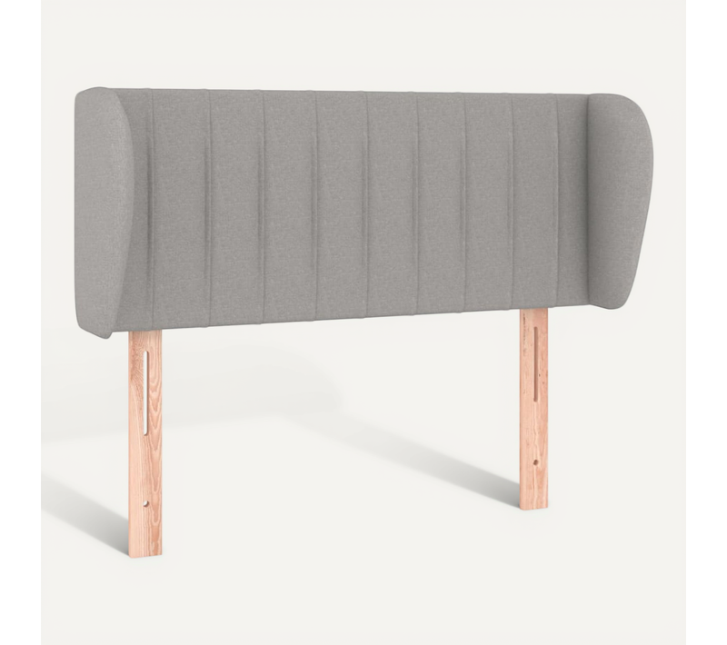 Tête De Lit Avec Oreilles Gris Clair 93x23x78/88 Cm Tissu