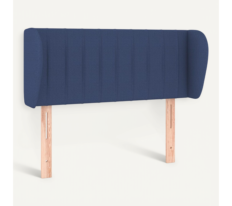 Tête De Lit Avec Oreilles Bleu 93x23x78/88 Cm Tissu