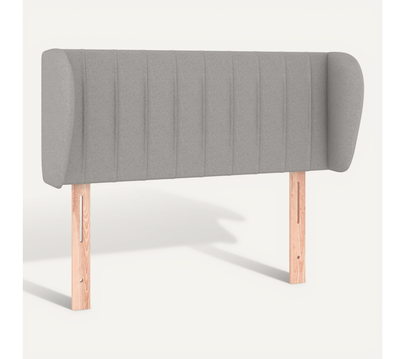 Tête De Lit Avec Oreilles Gris Clair 103x23x78/88 Cm Tissu
