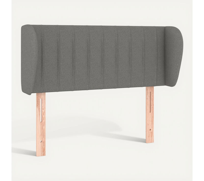 Tête De Lit Avec Oreilles Gris Foncé 103x23x78/88 Cm Tissu