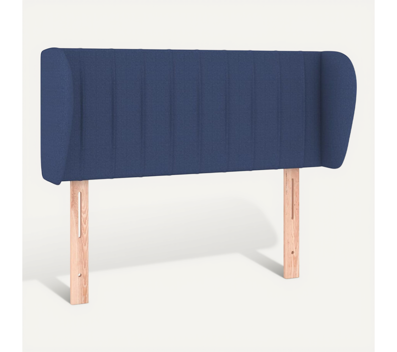Tête De Lit Avec Oreilles Bleu 103x23x78/88 Cm Tissu
