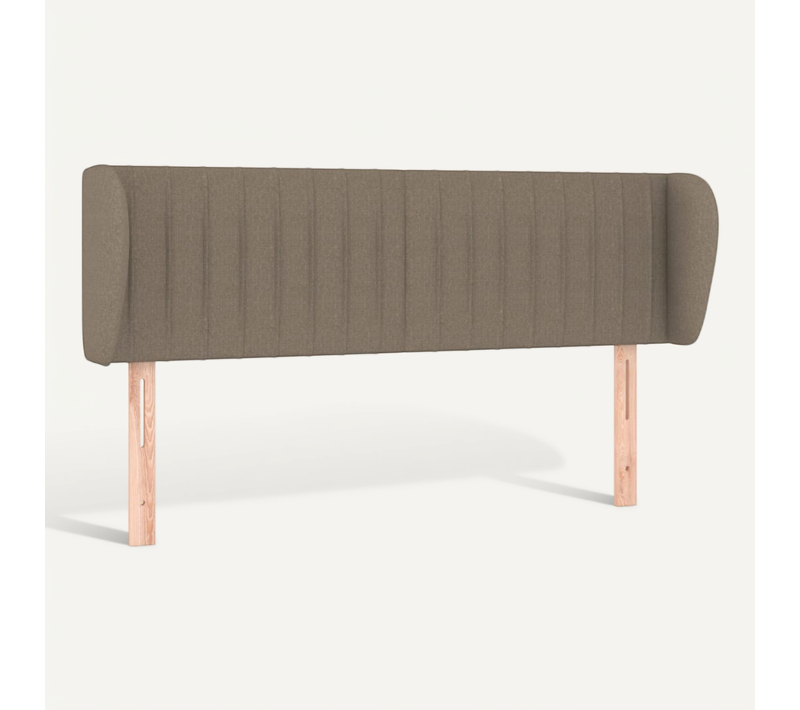 Tête De Lit Avec Oreilles Taupe 147x23x78/88 Cm Tissu