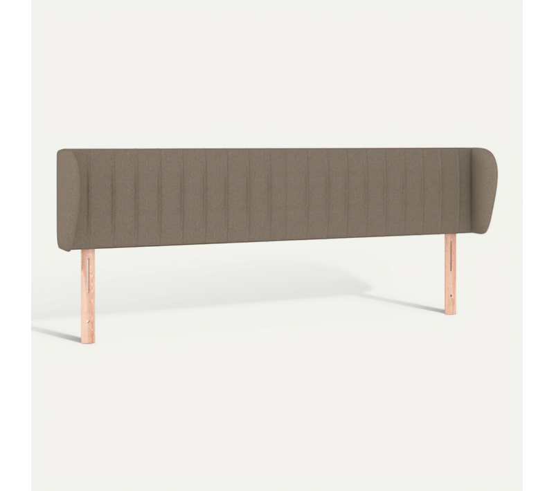 Tête De Lit Avec Oreilles Taupe 163x23x78/88 Cm Tissu
