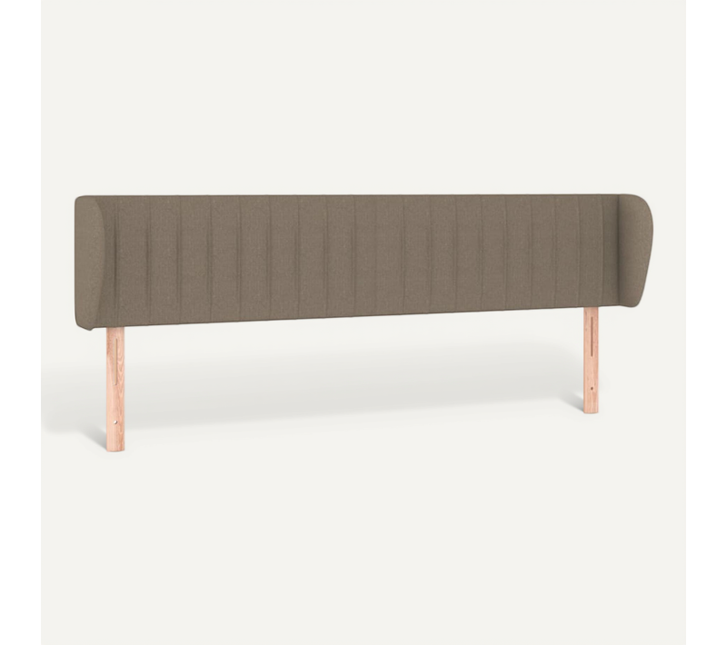 Tête De Lit Avec Oreilles Taupe 183x23x78/88 Cm Tissu